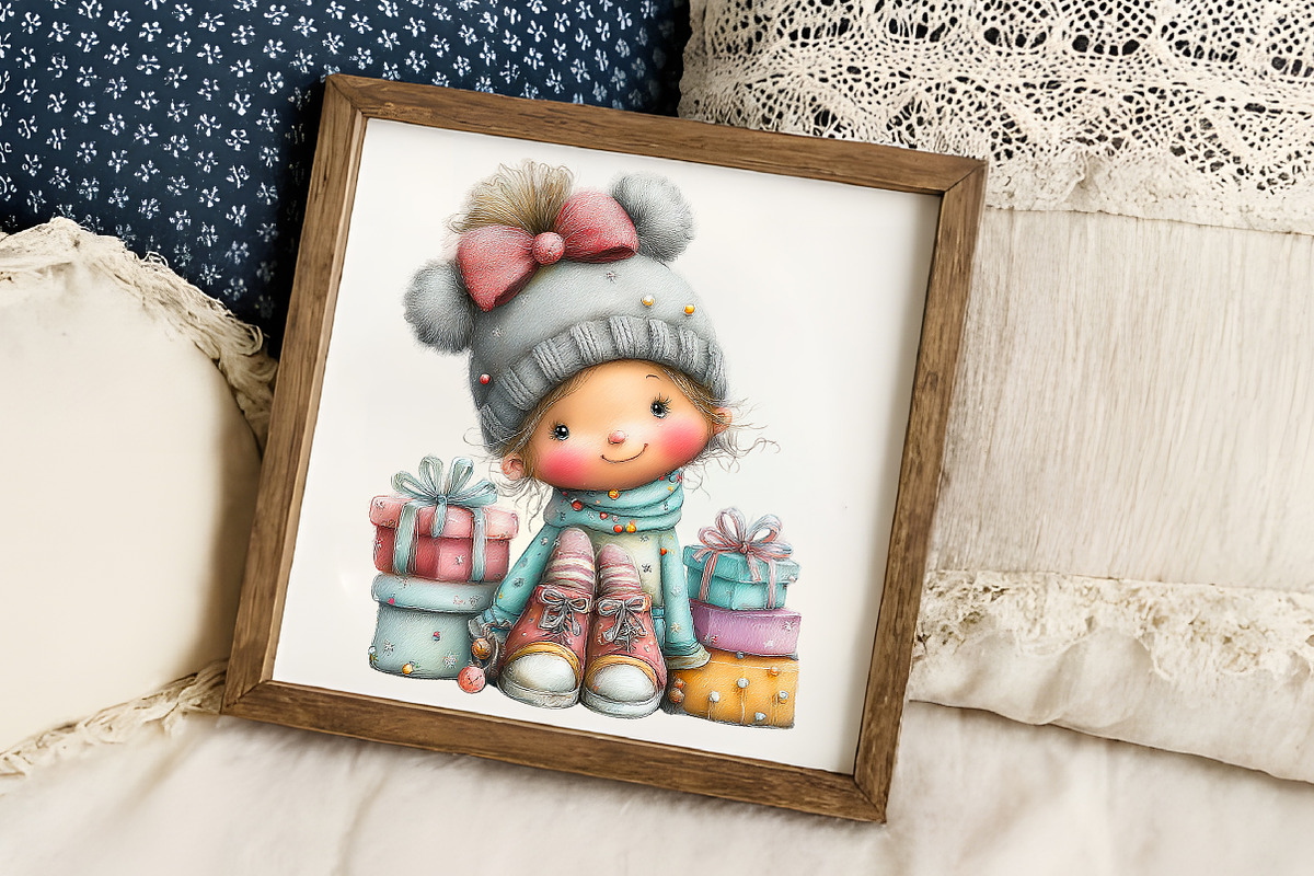 Christmas Elf Girl Clipart, an Illustration by RobertsArt (Photo 7 of 7)