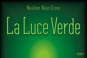 Neuliner Neon Green, a Sans Serif Font by CozyFonts Foundry (Thumbnail 1 of 5)