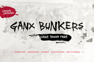 GanxBungkers - Paint Brush Font