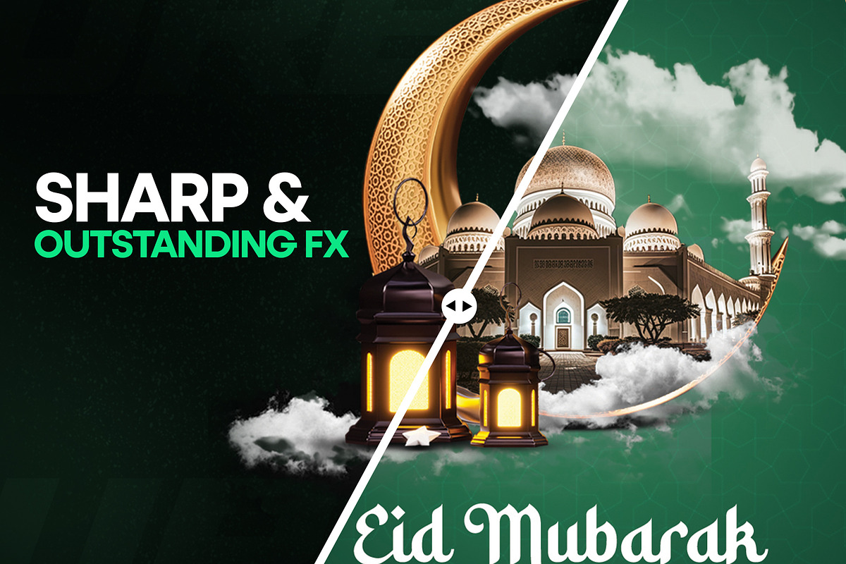 Eid Mubarak Square Greeting Flyer, a Flyer Template by Raytas Studio (Photo 3 of 5)