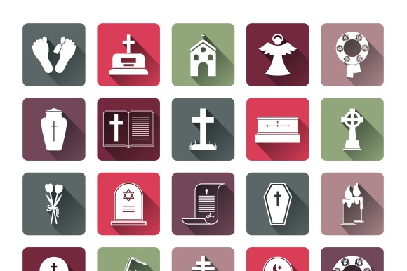 Funeral Icon Set