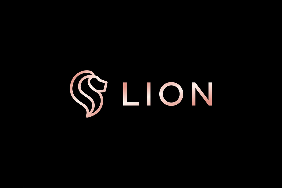 Lion Head Line Minimal Logo, a Branding & Logo Template by ika trisiana