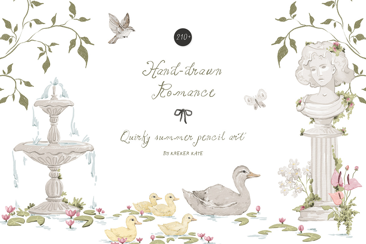 Hand-drawn Romance Whimsy Summer, a Decorative Illustration by Kreker Kate (Photo 13 of 13)