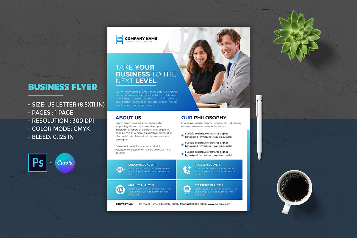Business Flyer | Corporate Flyer, a Flyer Template by Designscozy (Photo 1 of 5)