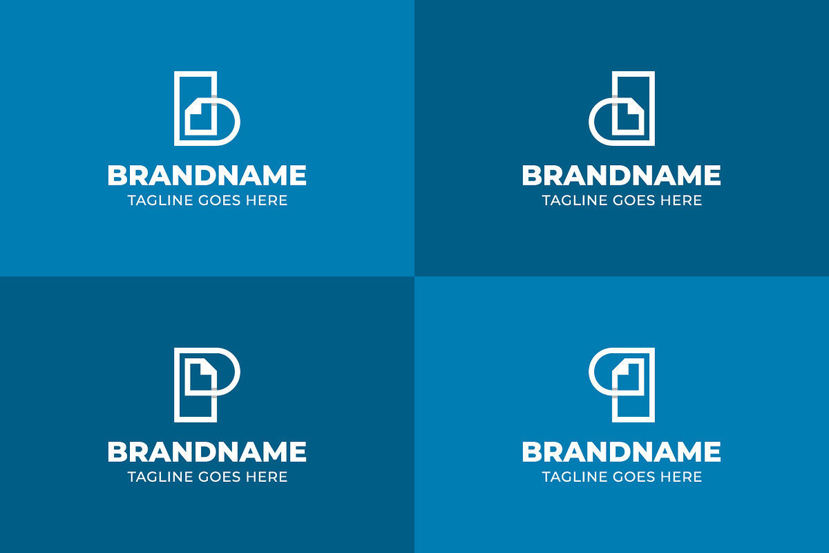 Letter B D P Q Paper Document Logo, a Branding & Logo Template by Pray Art Design Studio (Photo 2 of 2)