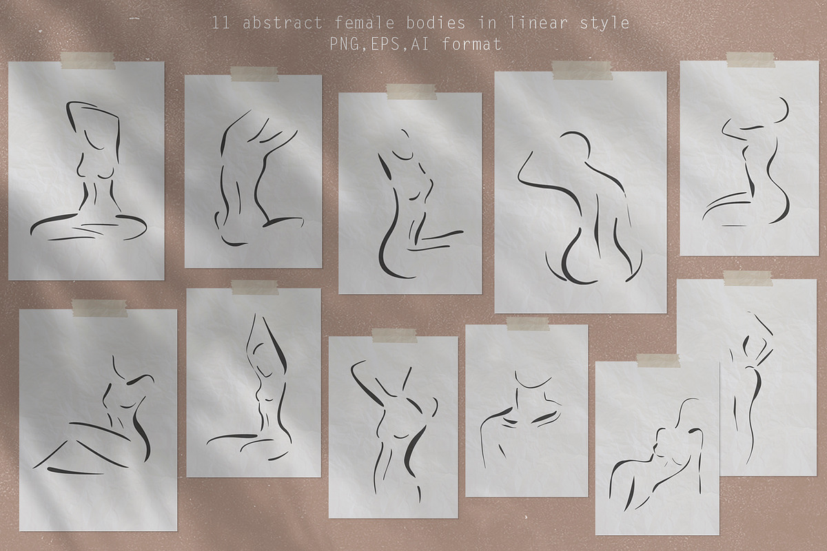Female bodies. Line art, an Object Graphic by Vera●Suleimanova (Photo 3 of 16)