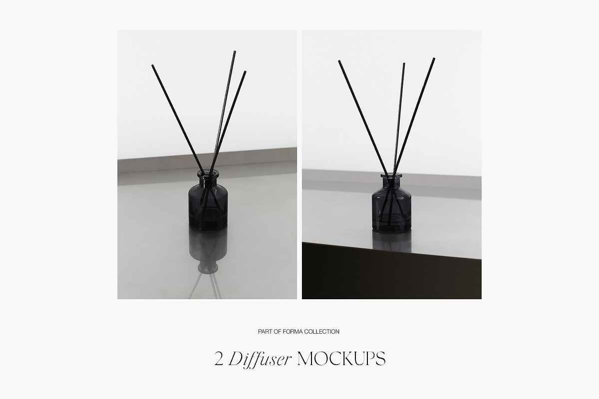 Diffuser Glass Bottle Mockups PSD, a Packaging Mockup by Feel This (Photo 4 of 4)