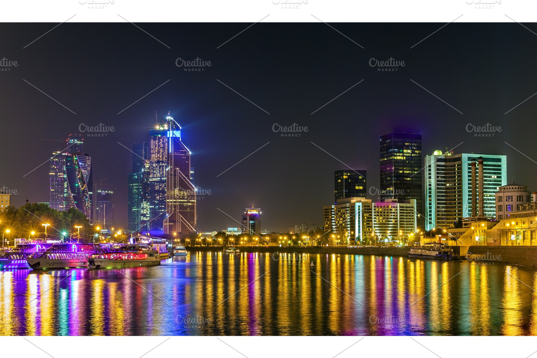 View of the Moscow International Business Centre above the Moskva, an Architecture Photo by Leonid Andronov