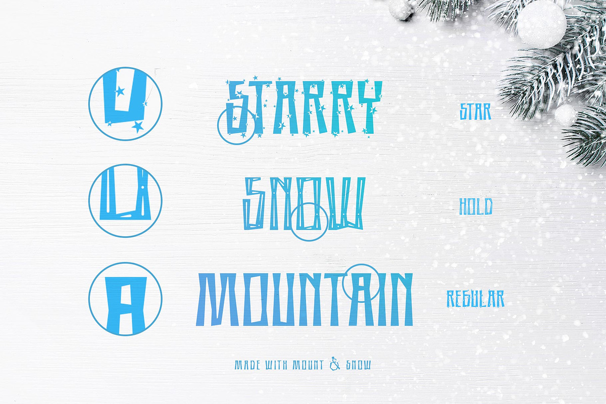 Mount and Snow Typeface, a Symbol Font by alit design (Photo 8 of 15)