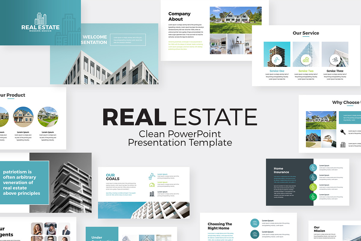 Real Estate PowerPoint Presentation, a Presentation Template by RsmBoutique2021 (Photo 1 of 5)