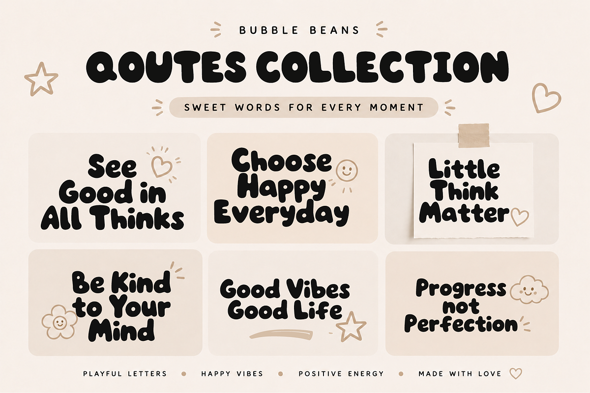 Bubble Bean, a Sans Serif Font by cocodesign (Photo 5 of 7)