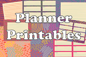 Letter Size Planner Printable Papers, a Print Template by Annabel Jones Art
