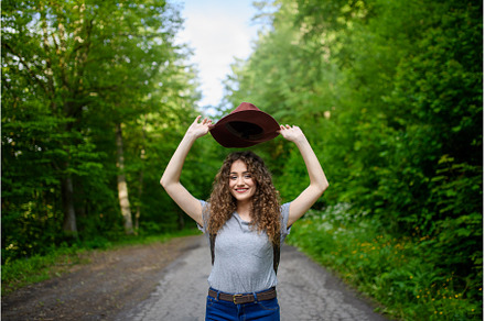 Young tourist woman traveller with, a Person Photo by HalfPoint