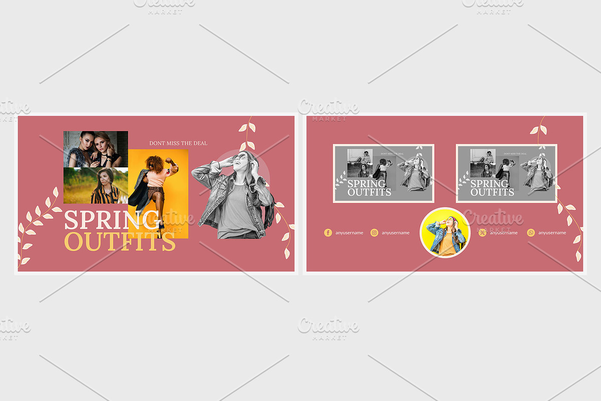 Spring Fashion YouTube Thumbnail, a Social Media Template by hekenostudio (Photo 2 of 4)