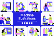 Machine Illustration Art Set, a Technology Illustration by Brickclay (Thumbnail 1 of 9)