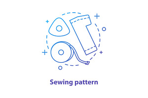 Sewing Pattern Creation Concept Icon