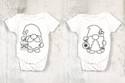 Gnomes Christmas Outline Clipart, a Decorative Illustration by Noey smiley (Thumbnail 6 of 6)