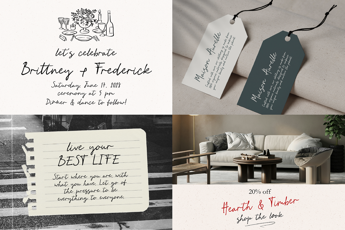 Retro Vibes Font Bundle Handwritten, a Script Font by Kaya Fonts (Photo 18 of 22)