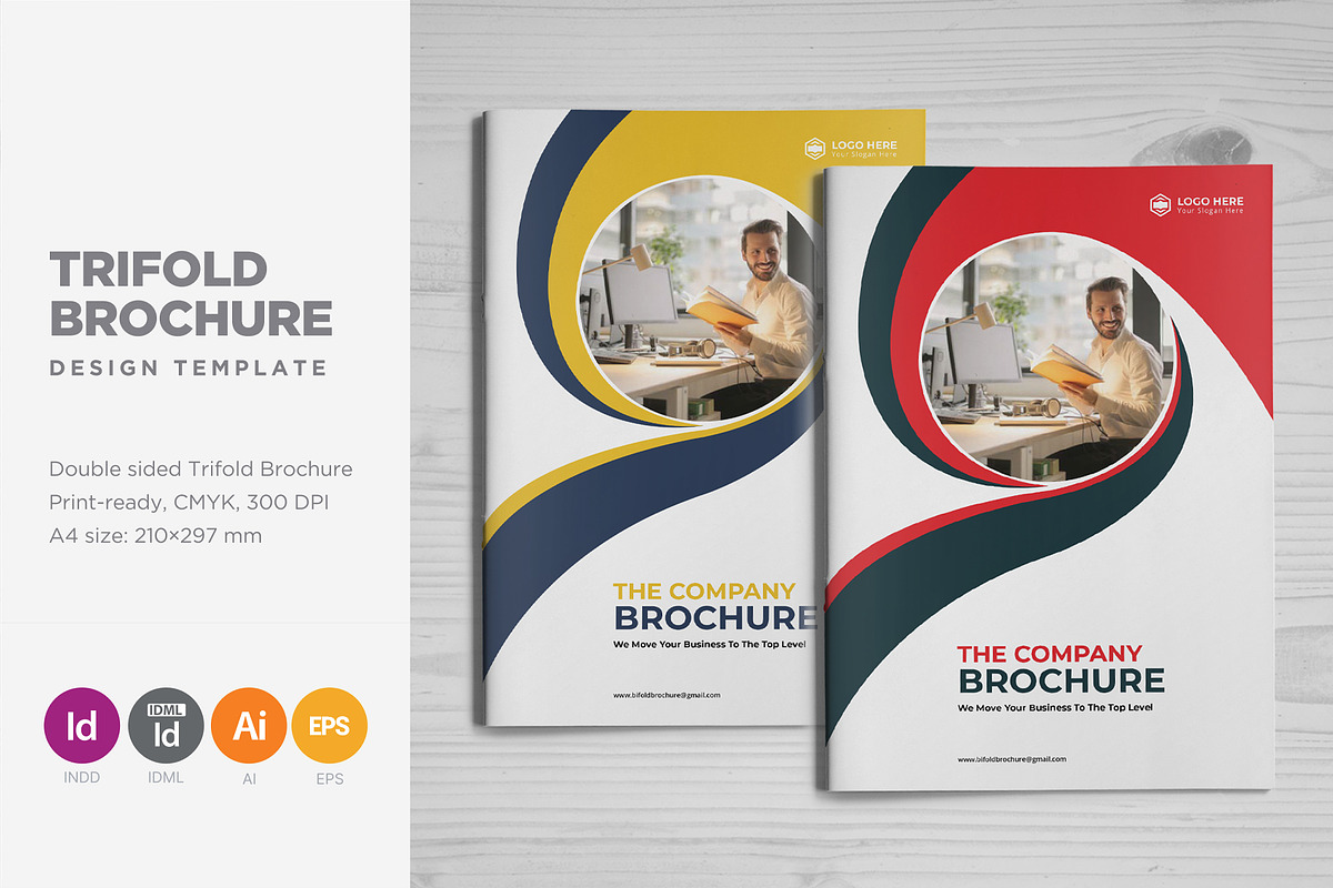 Company Brochure Bifold Template, a Brochure Template by SamiSimply7 (Photo 1 of 5)