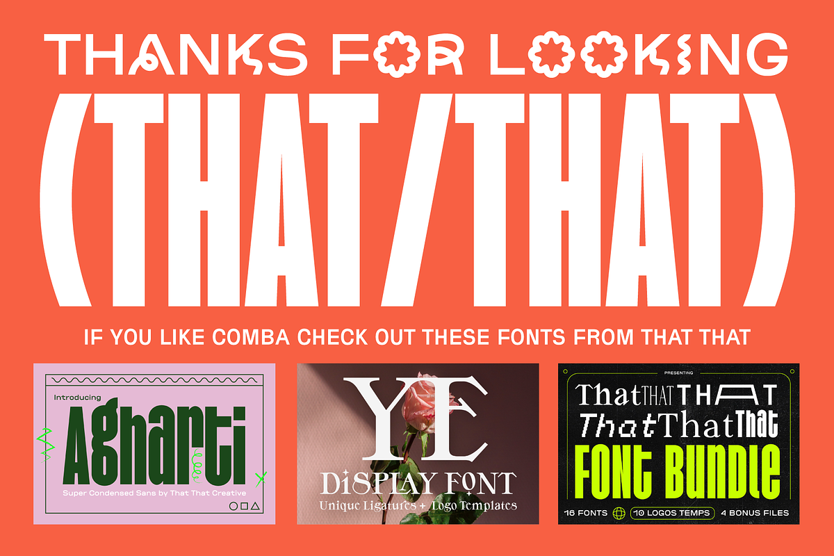 Comba Display Font + Logos, a Sans Serif Font by That That Creative (Photo 13 of 13)