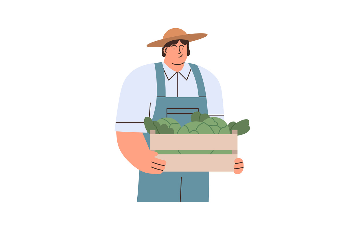 Farmers or agricultural workers set, a Person Illustration by Good Studio (Photo 3 of 5)