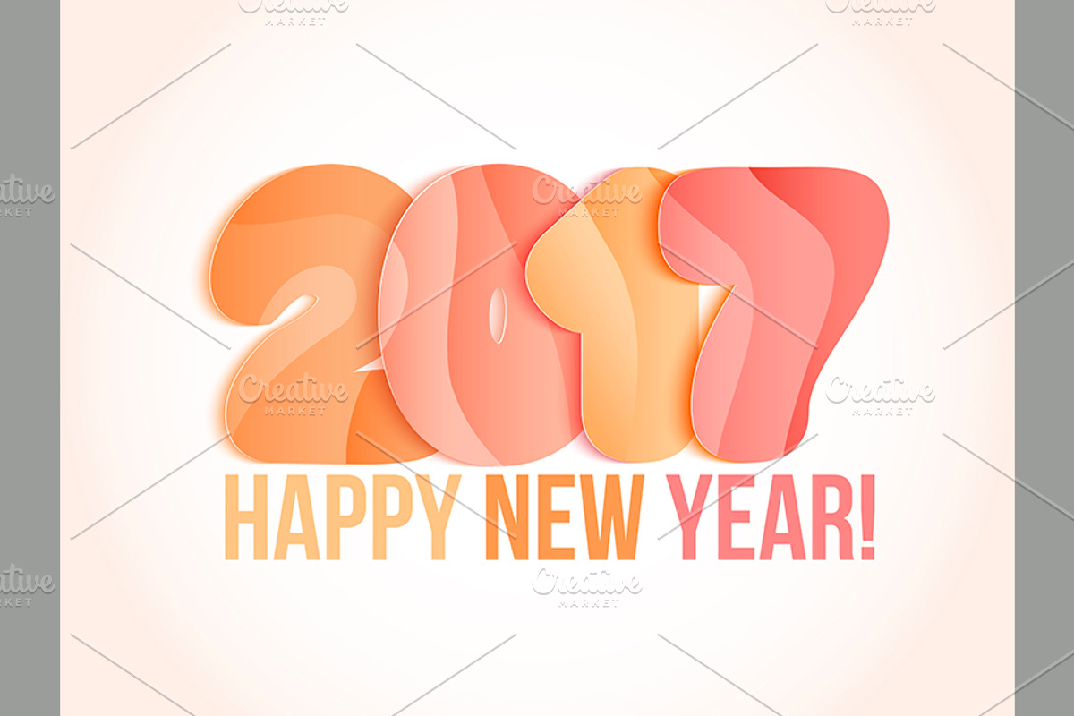 New Year 2017 greeting card., a Business Card Template by Valenty