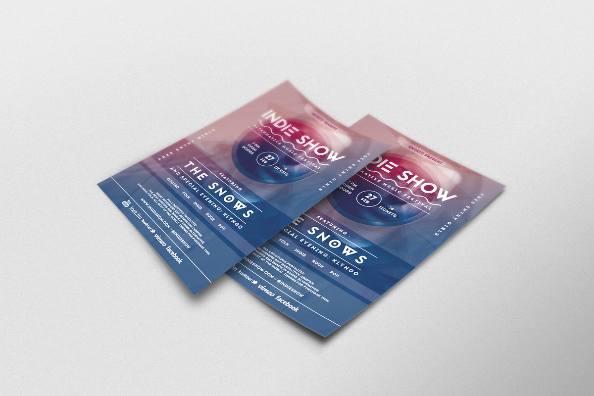 Flyer Indie Show, a Flyer Template by DesignsStore (Photo 2 of 2)