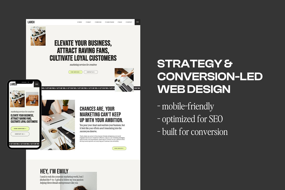 Larch: Showit website template, a Websites & App Template by Aspen Creative Studio (Photo 3 of 4)