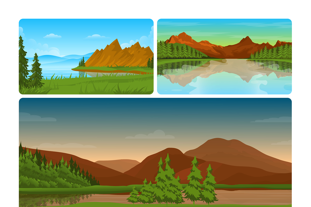 Flat River Background Vectors, a Duotone Icon by Brickclay (Photo 8 of 10)