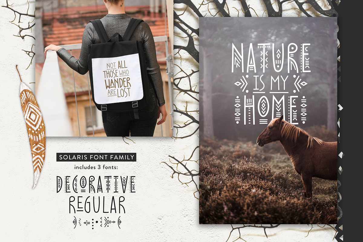 Solaris - Tribal Font Family preview 2