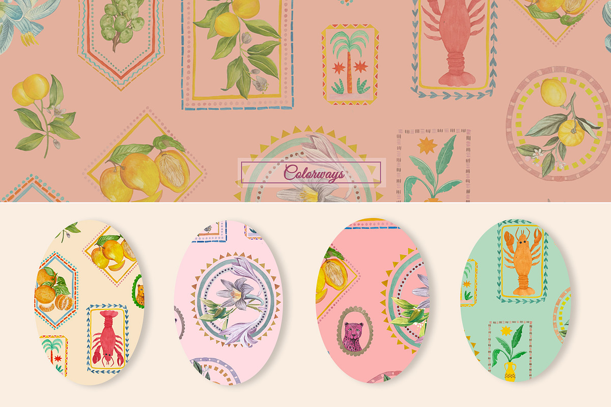 Framed Fantasia Prints & Patterns, a Pattern Graphic by GND ART STUDIO (Photo 2 of 8)