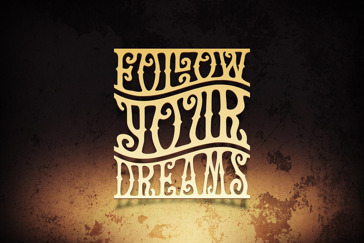 Golden Treasure font & template preview 5