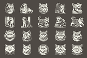 Vintage British Shorthair Cat Design, an Animal Illustration by devastd (Thumbnail 6 of 11)