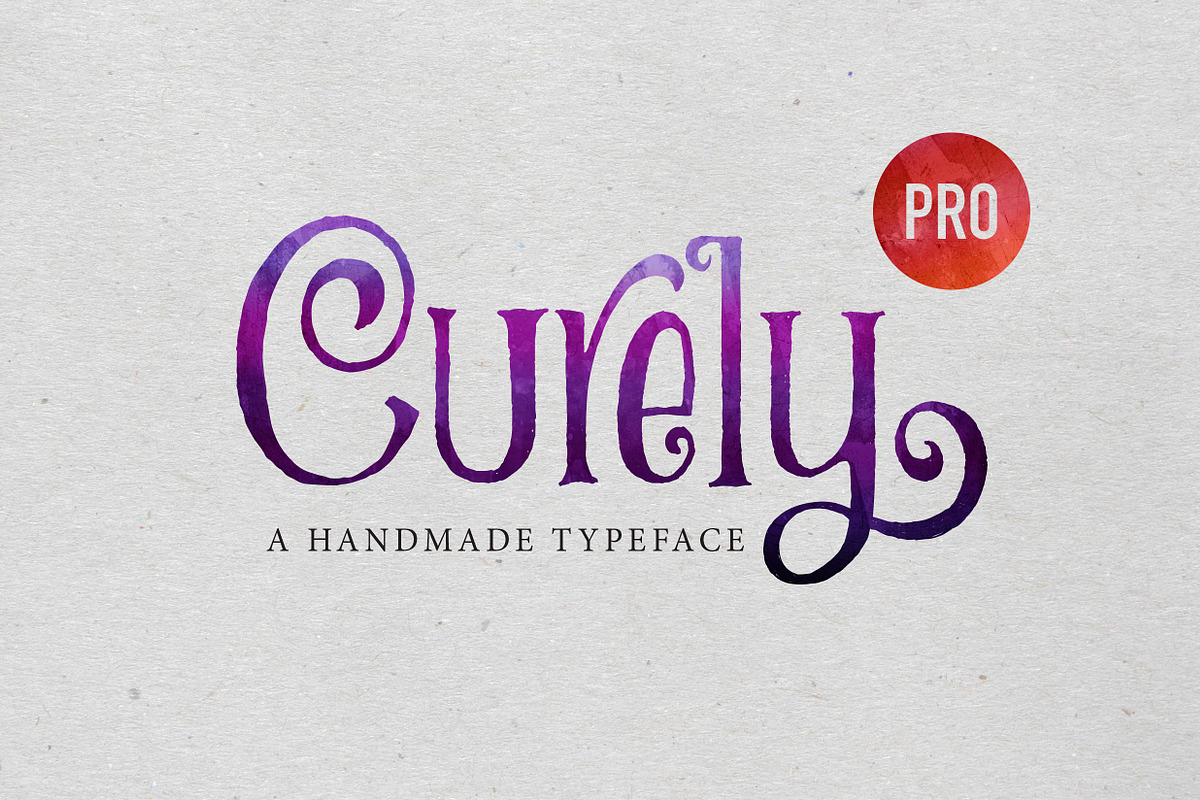 Curely Pro fancy cute lettering font