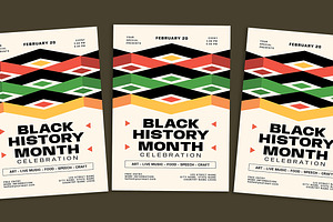 Black History Month Flyer, a Flyer Template by Gumico Studio.