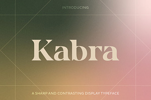 Kabra - A Sharp, Contrasting Serif