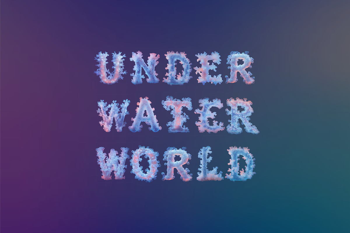 Luminescent Corals Letters Overlays, a Symbol Font by PhotoSpirit (Photo 4 of 8)