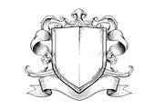 Hand-Drawn Heraldic Shield and Ribbo, an Object Graphic by BIPLOB EXPERT (Thumbnail 6 of 8)