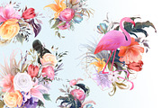 Flamingo - tropical constructor, a Decorative Illustration by Gluiki (Thumbnail 5 of 11)