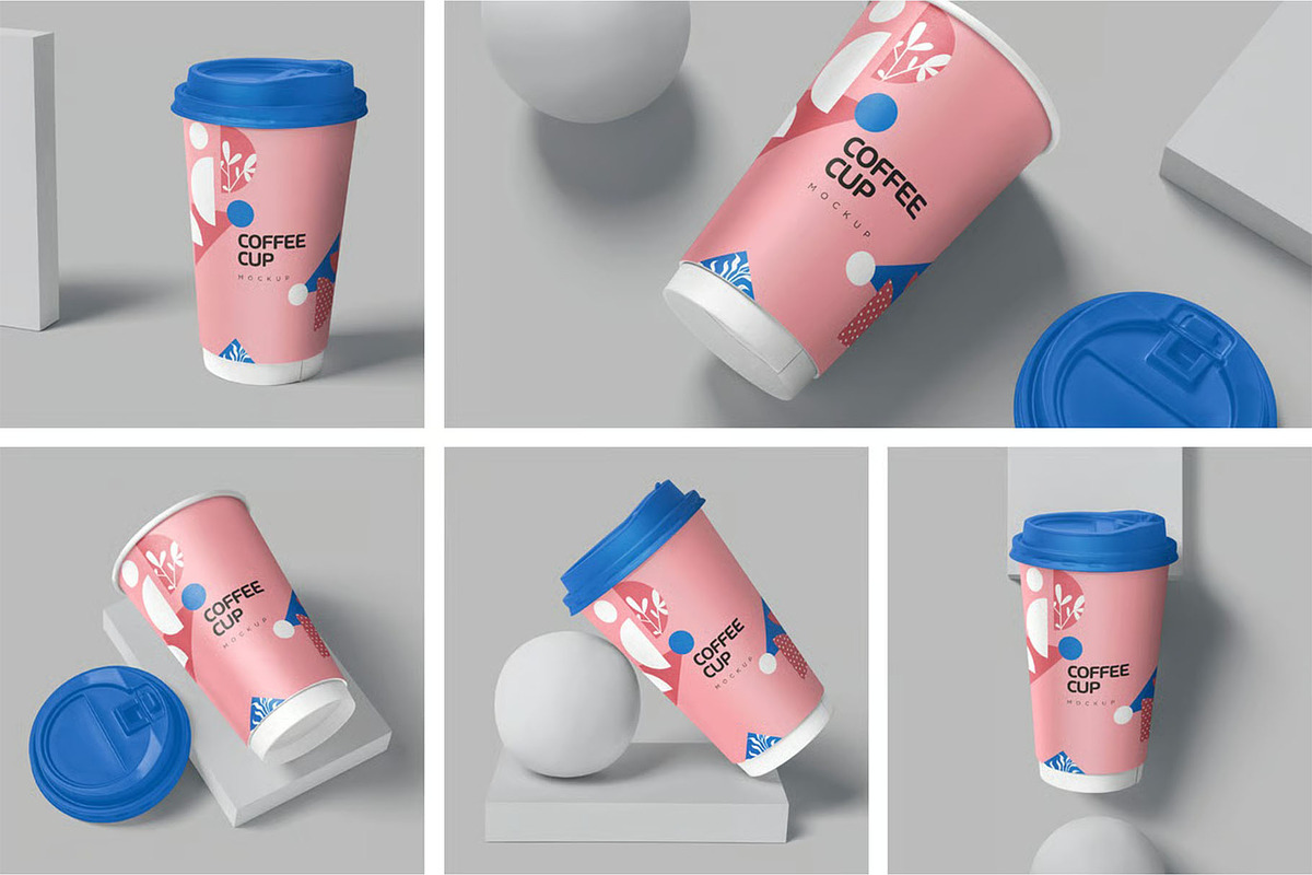 16 oz Paper Coffee Cup Mockups, a Cups & Container Mockup by megostudi0 (Photo 1 of 7)