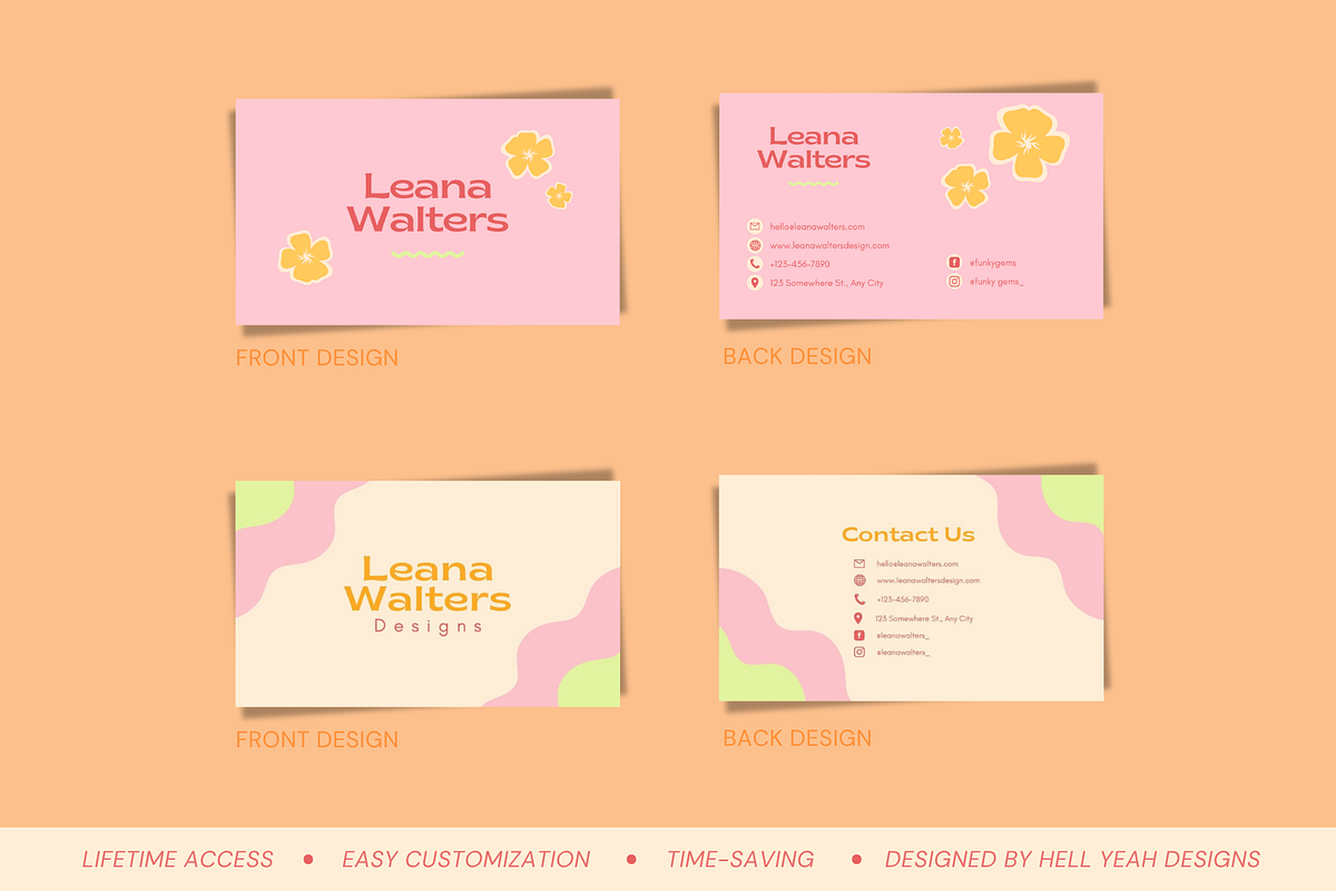 Summer Business Cards Templates, a Card Template by Hell Yeah Designs (Photo 4 of 6)