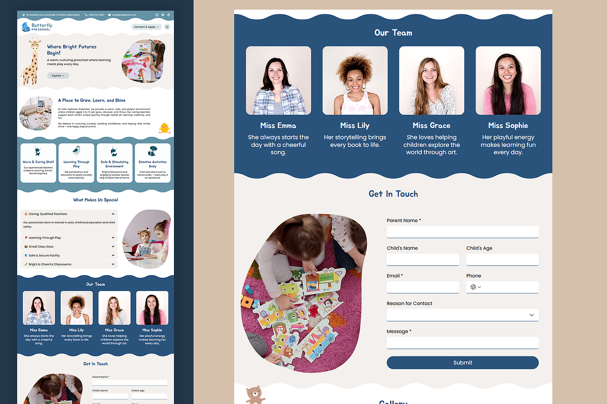 Kindergarten Wix Website Template, a Wix Template by Kitteeh (Photo 4 of 10)