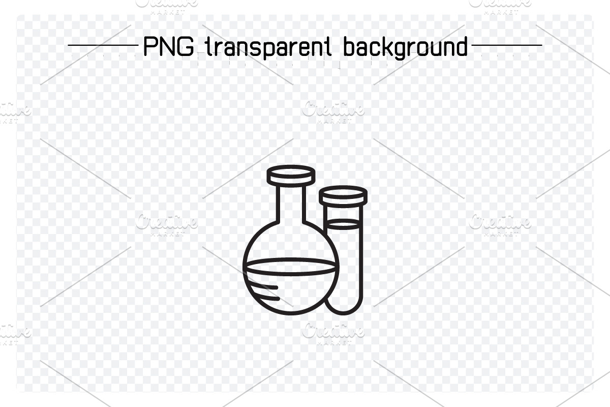 Laboratory Tube and FLask Icons, a Healthcare Illustration by Designfour (Photo 2 of 7)