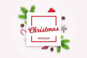 Christmas Card Paper Mockup, a Product Mockup by RSplaneta