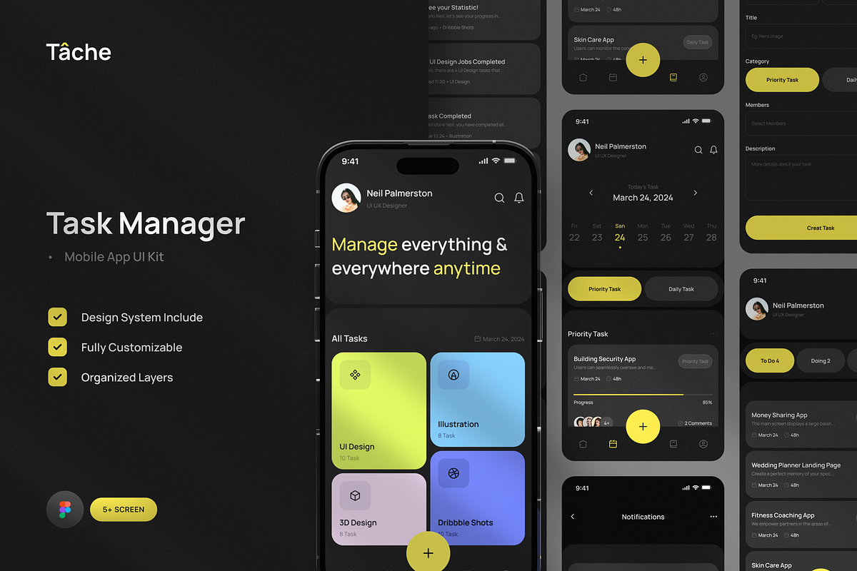 Tâche - Task Manager App, an App Template by Rahardi Creative (Photo 1 of 4)
