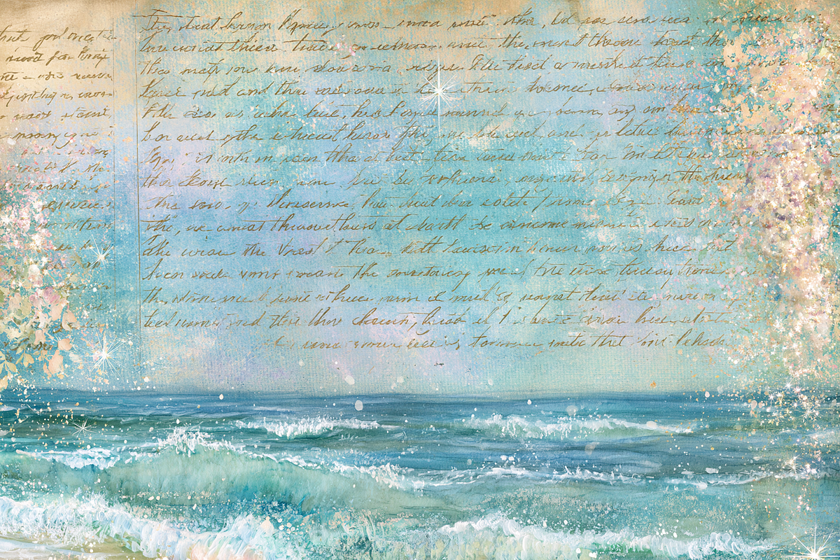 Sea Glass Junk Journal Paper, a Background Graphic by Printable Treasure (Photo 3 of 3)
