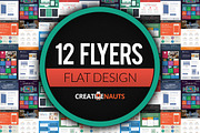 Flat Design Corporate Flyer Bundle, a Flyer Template by Creativenauts (Thumbnail 1 of 4)