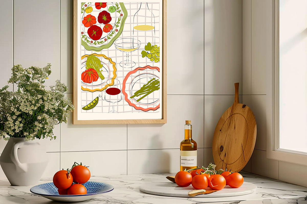 Tomato Club. Fall Harvest Wall Art, a Seasonal Illustration by Mio Buono (Photo 12 of 13)