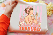 Better Late Than Ugly Retro Girl PNG, a Seasonal Illustration by OK Design (Thumbnail 3 of 5)