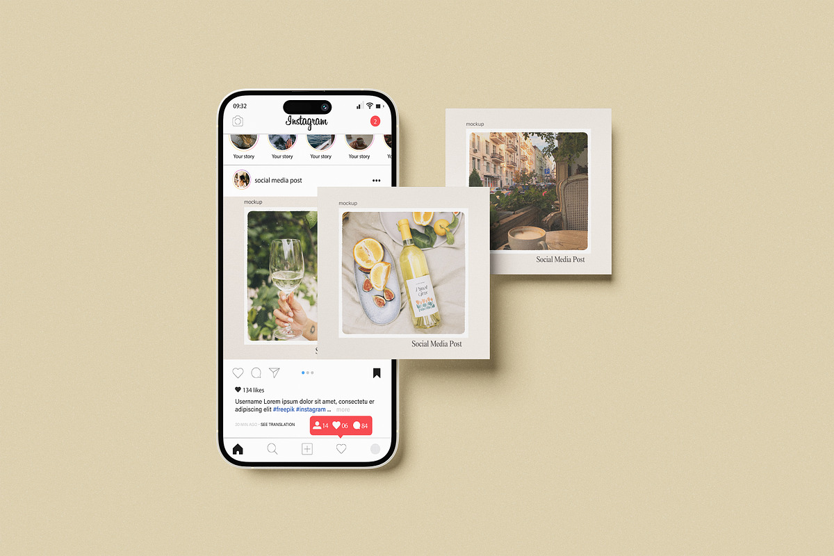 Instagram Post Mockup, an iPhone Mockup by Twins_studio926 (Photo 5 of 5)